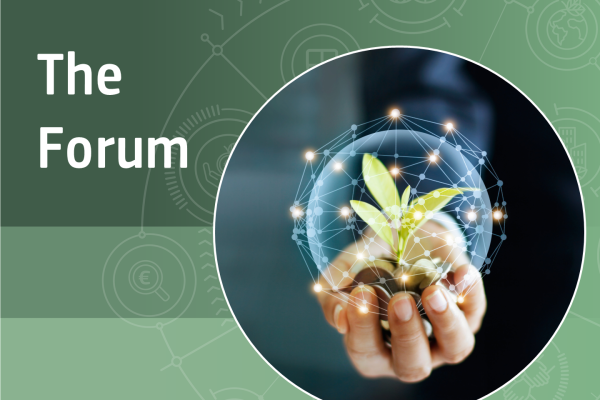 A hand holding a globe that symbolize a sustainable world